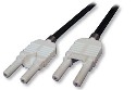 Fiber Optics IF 1N2D-1-0 VL/VL Commercial Grade Duplex Patchcord with Non-Latching Duplex Connectors 1.00 m